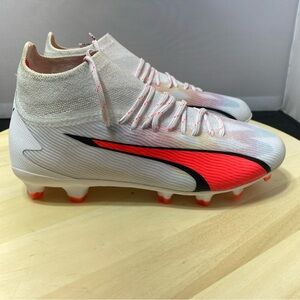 Puma Ultra Pro FG/AG Breakthrough Pack White Fire Orchid Soccer Cleats youth 3